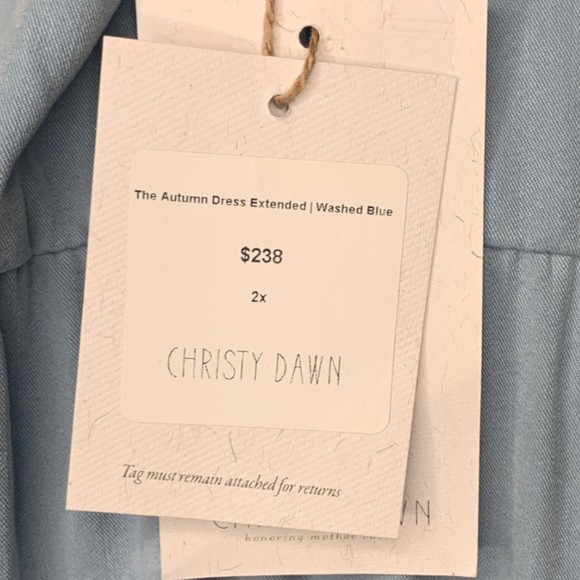 NWT Christy Dawn The Autumn Dress Extended Wrap Dress 2X Plus Washed Blue - Picture 11 of 13